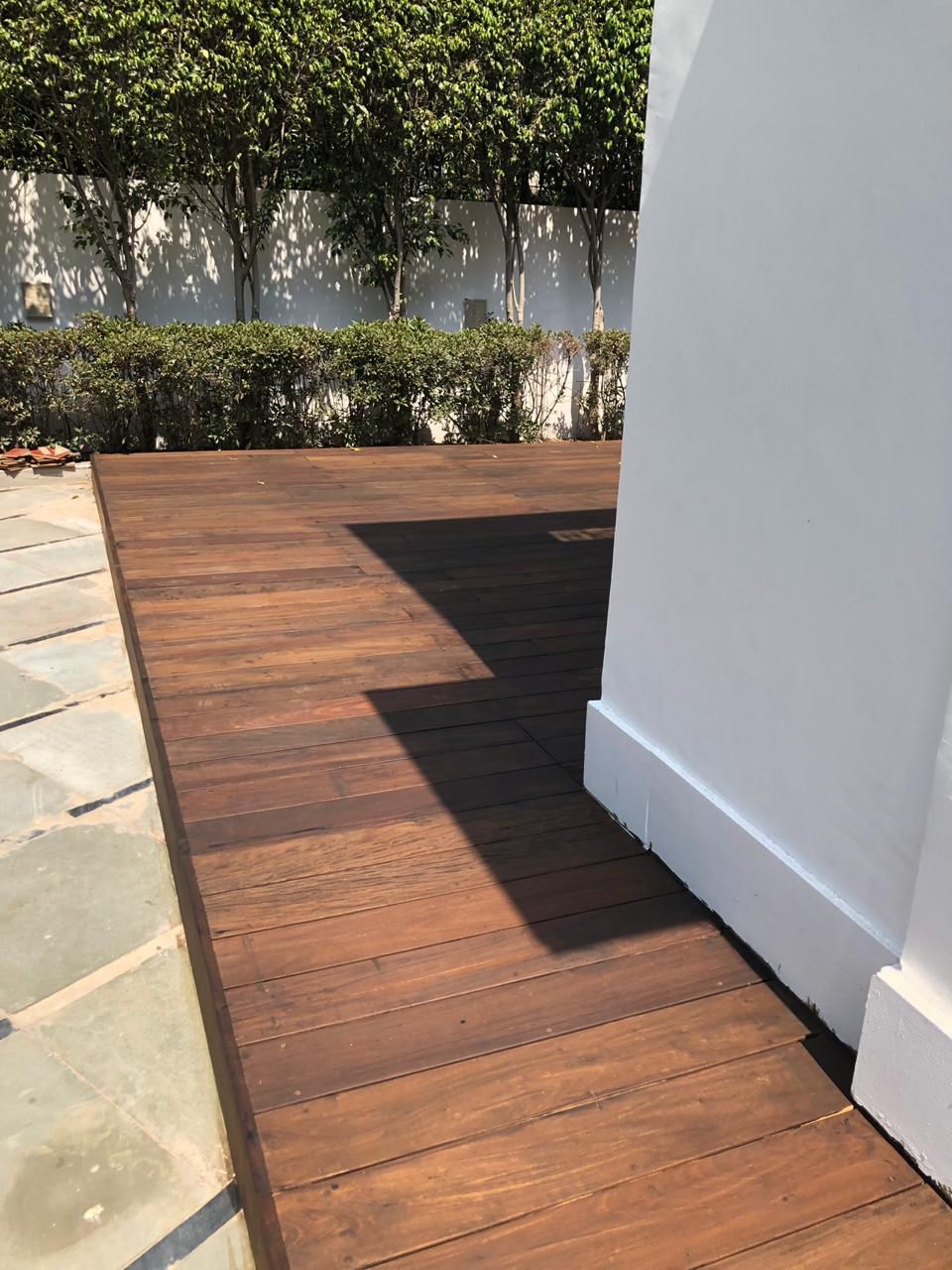 Wooden Deck with Stone Path, Kanpur